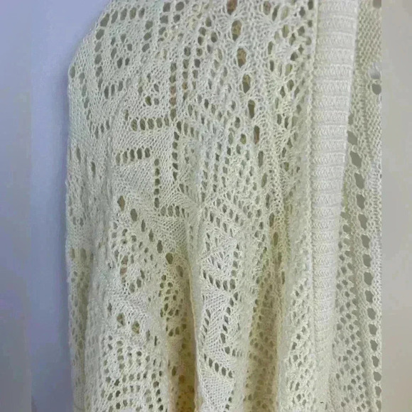 Cyrus NWT Open Stitch Creamy Alabaster Off White Cardigan Sweater SZ X-Large - Picture 3 of 10